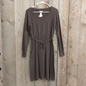 Motherhood brown sweater fit flare dress S